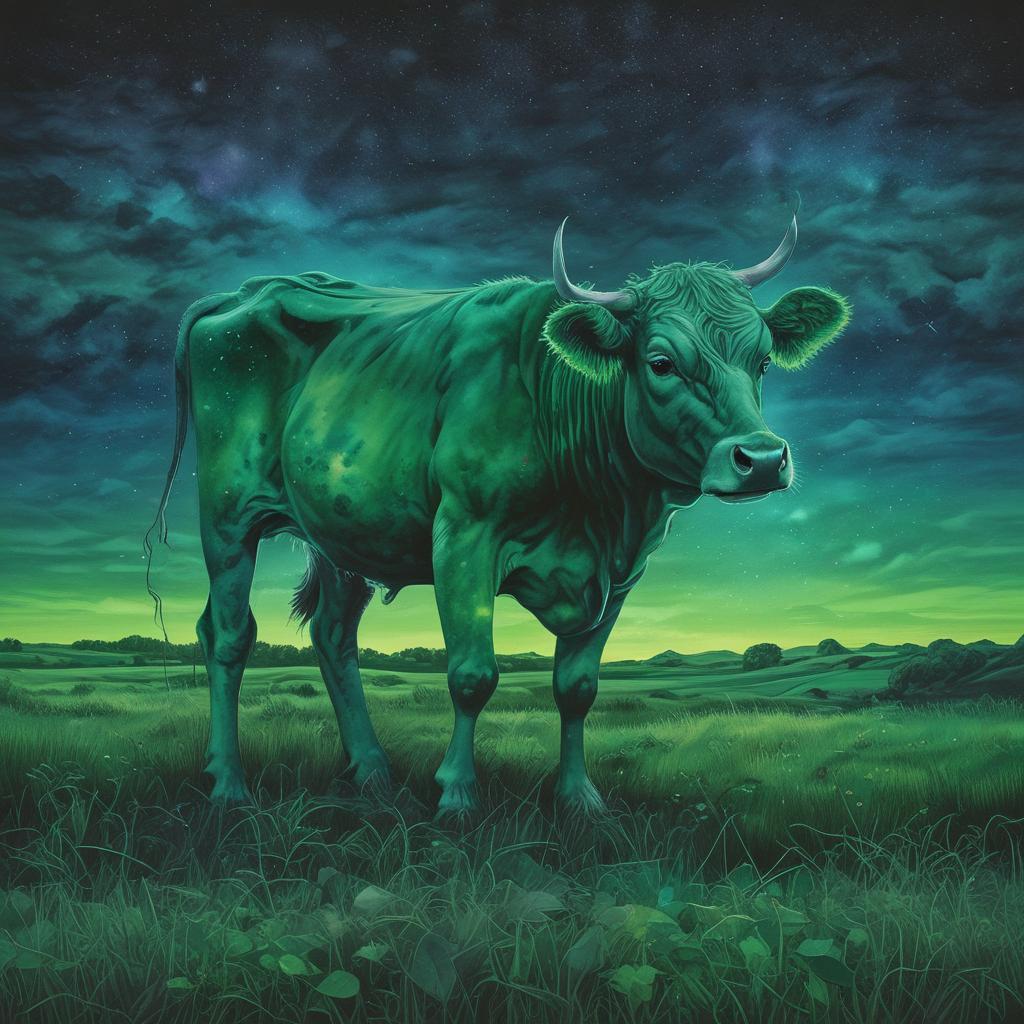 Earth's Glowing Cows: A Martian Perspective on Bioluminescent Bovines